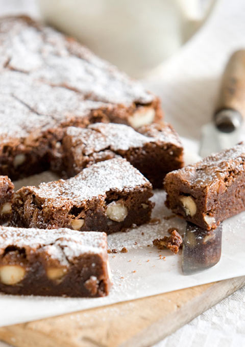 Double Chocolate Macadamia Brownies — Belinda Jeffery