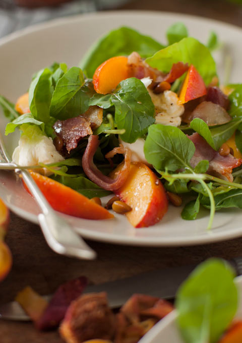 Peach, Bacon, And Bocconcini Salad — Belinda Jeffery