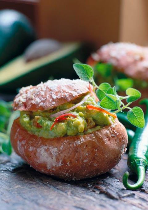 Salt Baked Potatoes With Guacamole — Belinda Jeffery