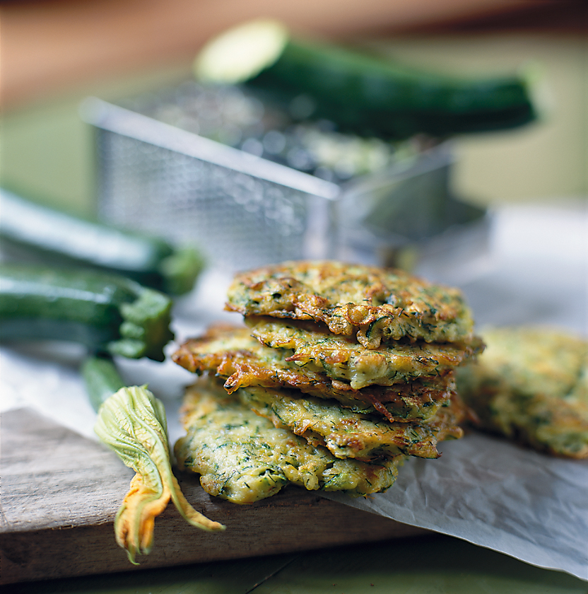 Zucchini, dill and haloumi fritters — Belinda Jeffery